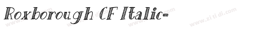 Roxborough CF Italic字体转换